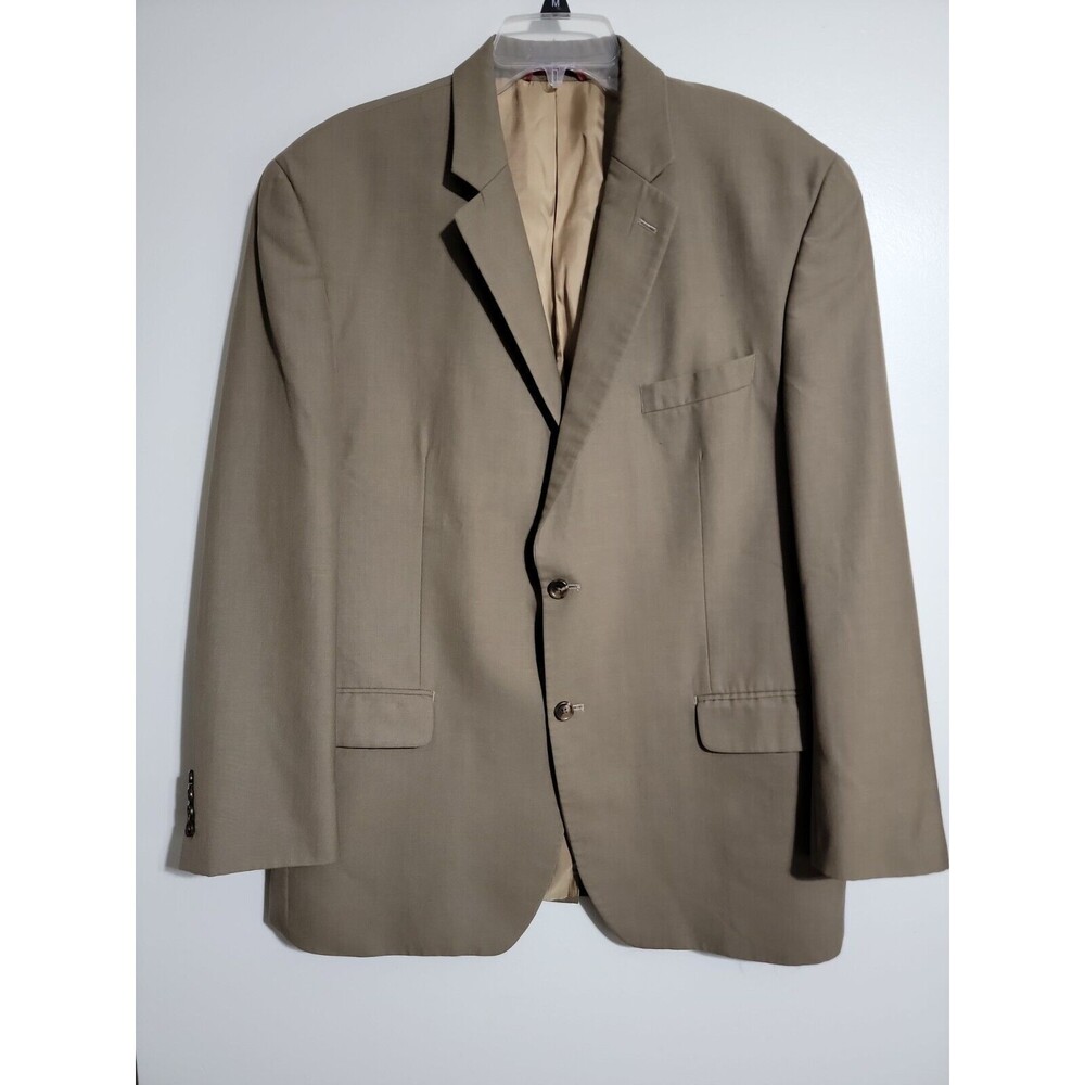 IZOD 2 Button Suit Jacket 46R Brown 2 Piece Men Suit Jacket and pants Sz 39